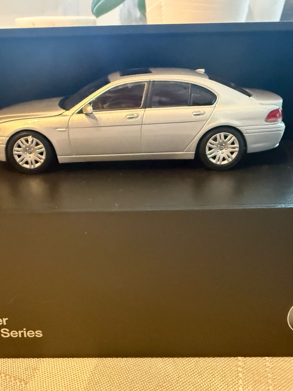 BMW Model Car 7 Series -  Silver Sedan Automotive Dash Display